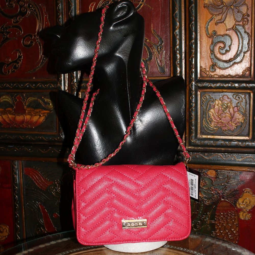 BEBE Sophia Crossbody Hibiscus Red Purse